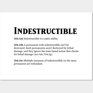 Magic the Gathering - Keyword Indestructible Rules Text Posters and Art